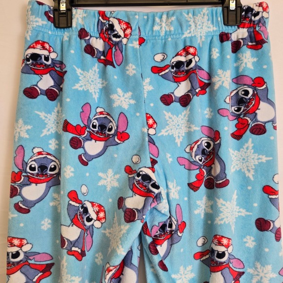 Disney Lilo & Stitch Christmas Pajama Pants, Blue, Size M 8-10, LZ41917BA - Picture 8 of 10